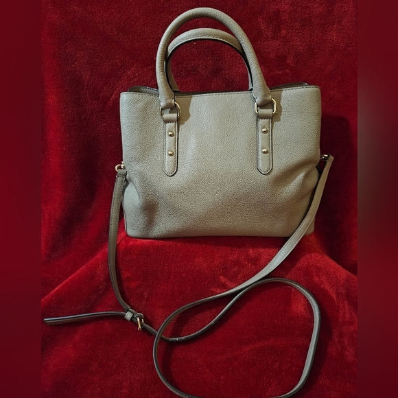 Kate Spade Gray Pebble Leather Larchmont Avenue Evangelie Satchel - Picture 4 of 14